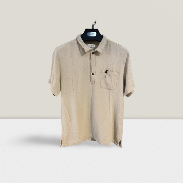 POLO EN LIN + COTTON MAILLE STRUCTURÉE image